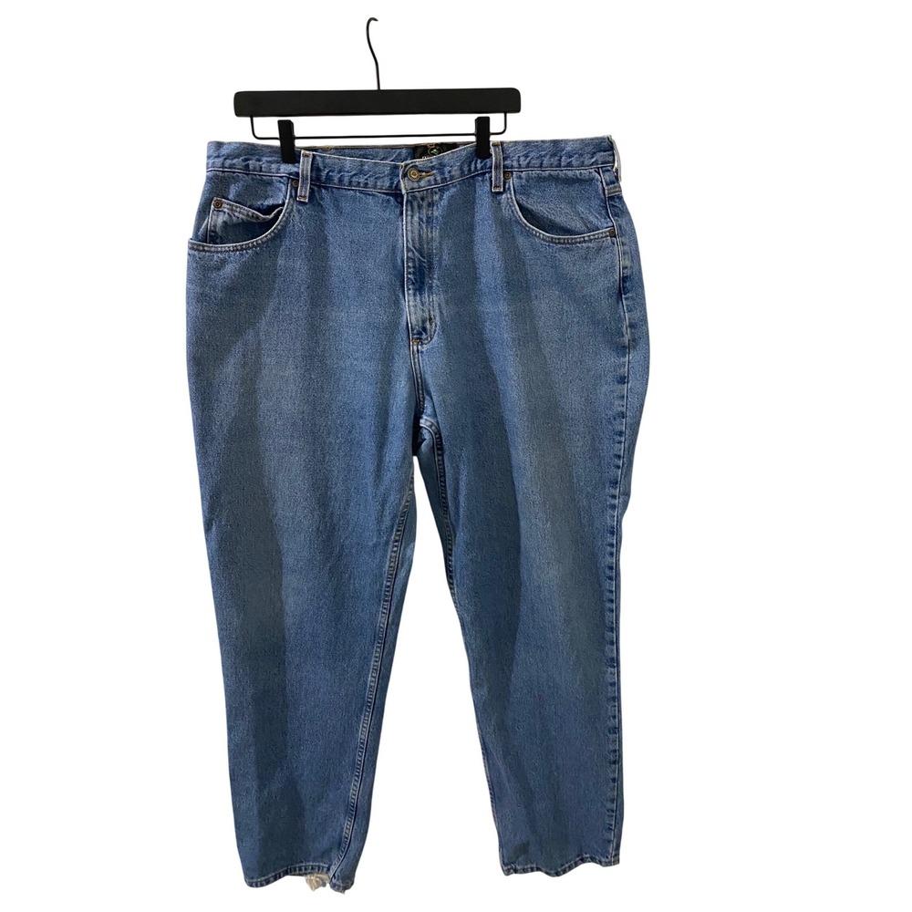 RedHead Mens‎ Relaxed Fit Medium Wash Blue Jeans 42x30 Distressed Denim